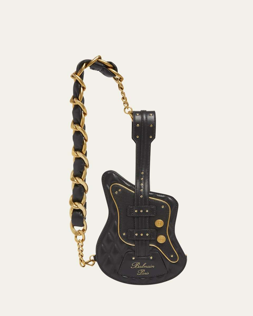 Guitar Shoulder Bag in Padded Calfskin